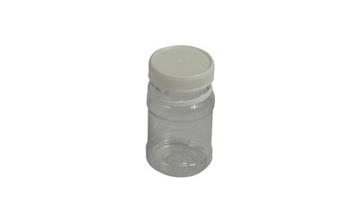 120gm (90ml) Clear Round Polyjar & White Lid