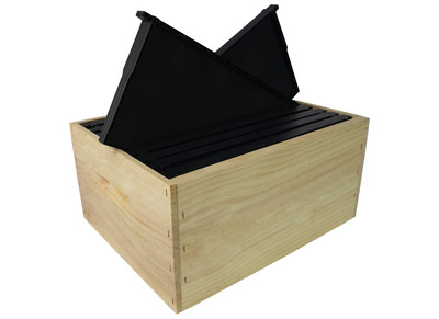 Full Depth RTG Box – Paraffin Dipped w/ 10 x Unwaxed Plastic Frames