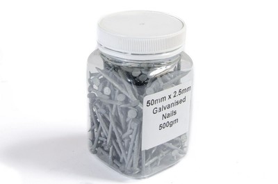 50x2.5 Galv.Nails (500g Jar)