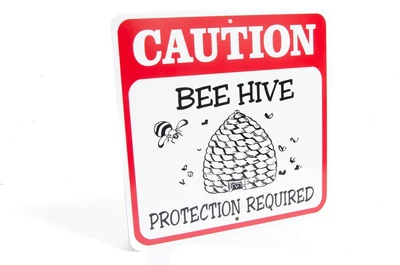 Caution Bee Hive Sign (30.4cm X 30.4cm)